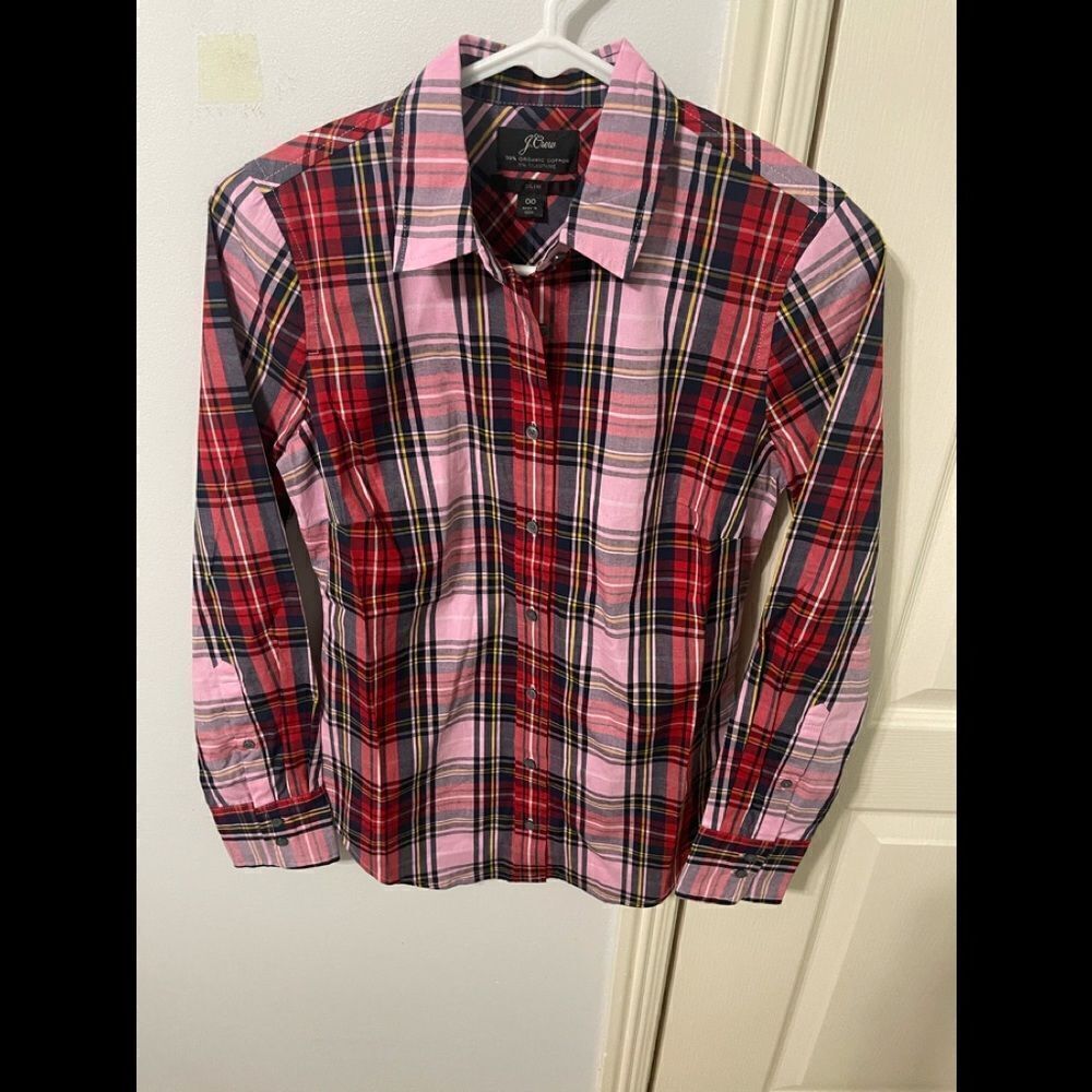 J. Crew button up plaid shirt